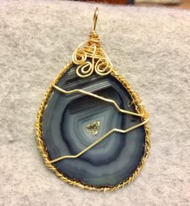 Agate blue with occlusion- WW7 $38.00