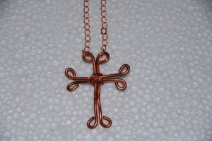 Copper Cross & Chain